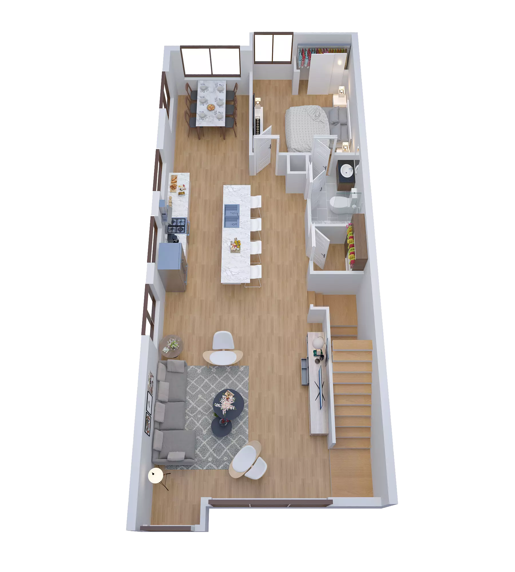 Townhouse Unit A - 2nd floor